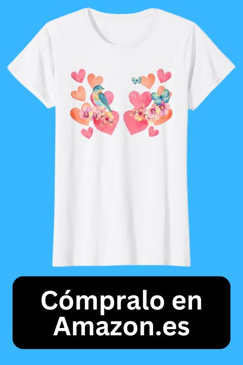 camiseta de flores disponible en Amazon.es